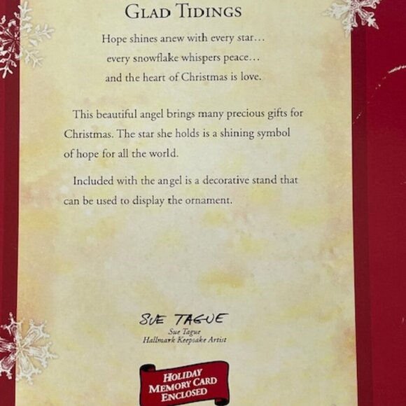 HALLMARK Holiday 2003 Memory Glad Tidings Ornament Decor IOB - Picture 14 of 16